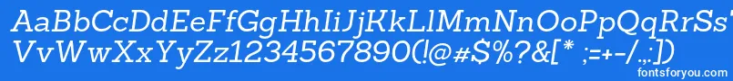 SanchezregularIta Font – White Fonts on Blue Background