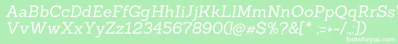 SanchezregularIta Font – White Fonts on Green Background