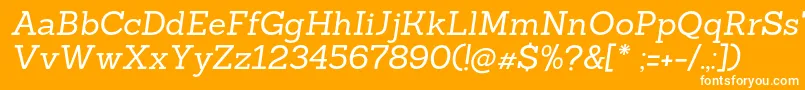 SanchezregularIta Font – White Fonts on Orange Background