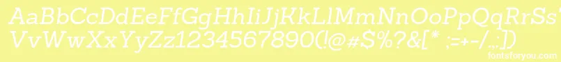 SanchezregularIta Font – White Fonts on Yellow Background