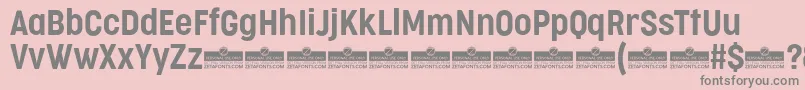 CocogooseCondensedSemilightTrial Font – Gray Fonts on Pink Background