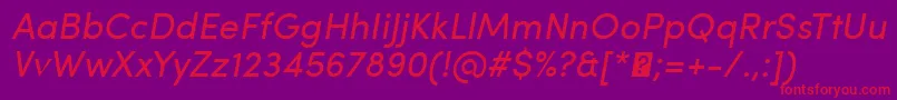 fuente SofiaProRegularItalic – Fuentes Rojas Sobre Fondo Morado