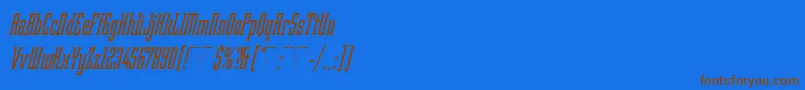 Police RobotikItalicPlain – polices brunes sur fond bleu