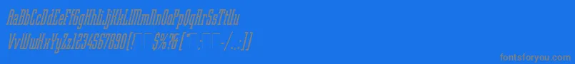 RobotikItalicPlain Font – Gray Fonts on Blue Background
