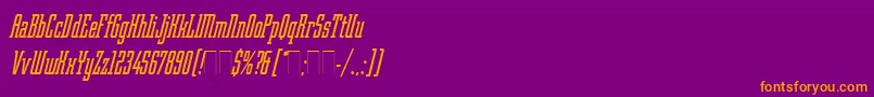 fuente RobotikItalicPlain – Fuentes Naranjas Sobre Fondo Morado