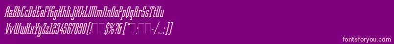 RobotikItalicPlain-Schriftart – Rosa Schriften auf violettem Hintergrund