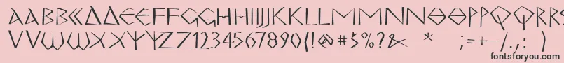 MkgrecoBold Font – Black Fonts on Pink Background