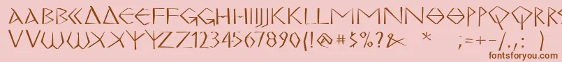 MkgrecoBold Font – Brown Fonts on Pink Background