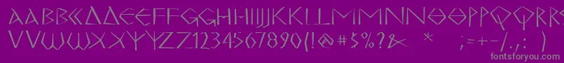 MkgrecoBold Font – Gray Fonts on Purple Background