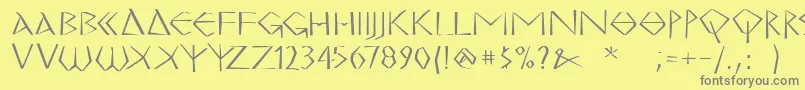 MkgrecoBold Font – Gray Fonts on Yellow Background