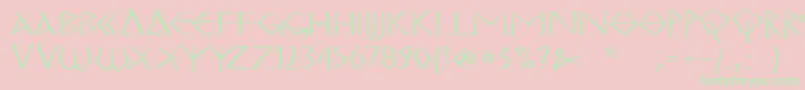 MkgrecoBold Font – Green Fonts on Pink Background