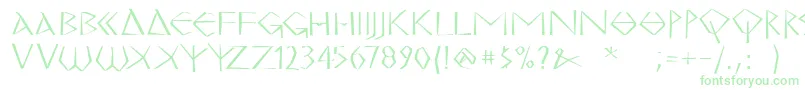 MkgrecoBold Font – Green Fonts on White Background