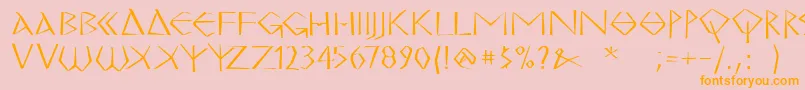 MkgrecoBold Font – Orange Fonts on Pink Background