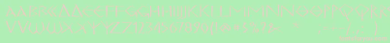 MkgrecoBold Font – Pink Fonts on Green Background