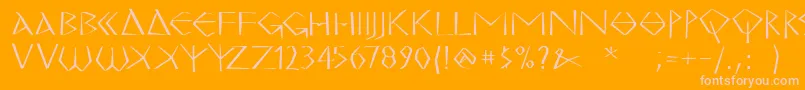 MkgrecoBold Font – Pink Fonts on Orange Background