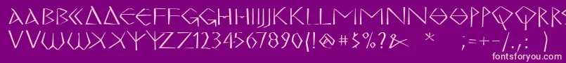 MkgrecoBold Font – Pink Fonts on Purple Background