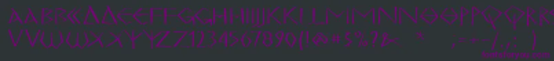 MkgrecoBold Font – Purple Fonts on Black Background