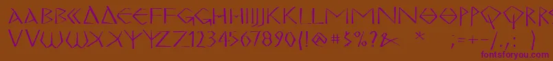 MkgrecoBold Font – Purple Fonts on Brown Background