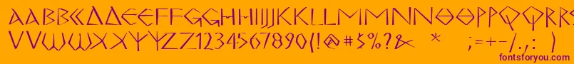 MkgrecoBold Font – Purple Fonts on Orange Background