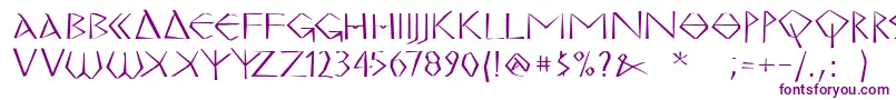 MkgrecoBold Font – Purple Fonts on White Background