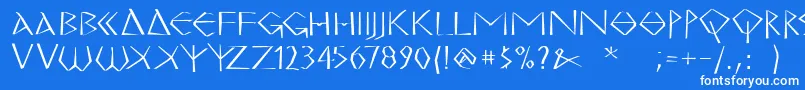 MkgrecoBold Font – White Fonts on Blue Background