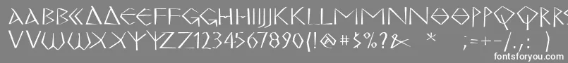 MkgrecoBold Font – White Fonts on Gray Background