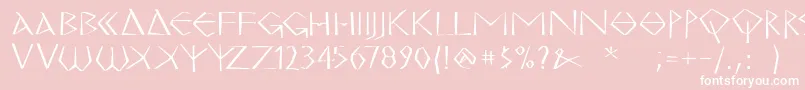 MkgrecoBold Font – White Fonts on Pink Background