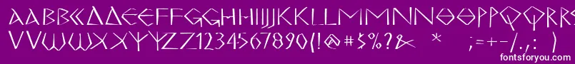 MkgrecoBold Font – White Fonts on Purple Background