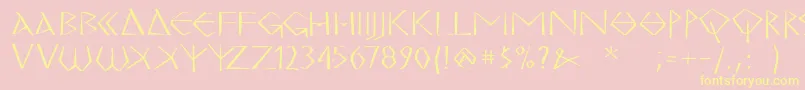 MkgrecoBold Font – Yellow Fonts on Pink Background