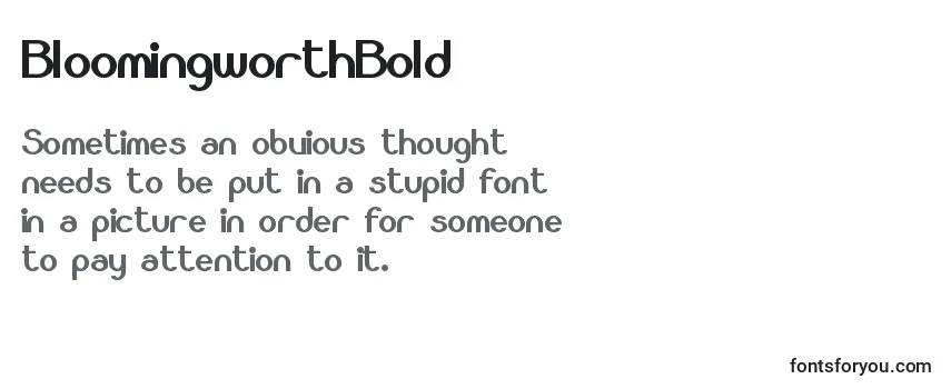 BloomingworthBold Font