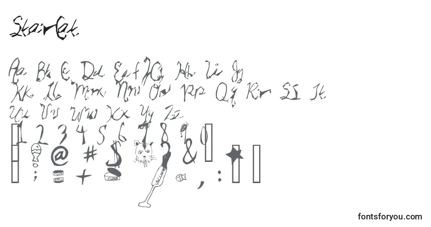 Schriftart StarCat – Alphabet, Zahlen, spezielle Symbole