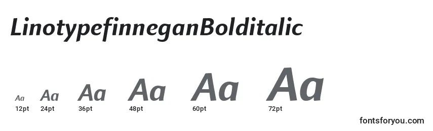 LinotypefinneganBolditalic Font Sizes