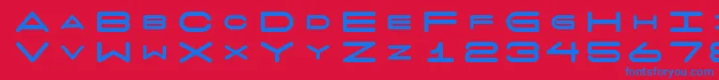 Police 7 Days Fat – polices bleues sur fond rouge