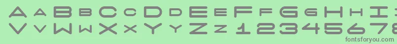 フォント7 Days Fat – 緑の背景に灰色の文字