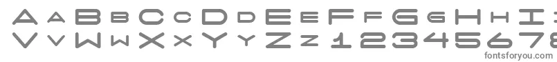 フォント7 Days Fat – 白い背景に灰色の文字