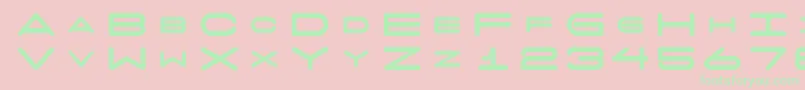 7 Days Fat-Schriftart – Grüne Schriften auf rosa Hintergrund