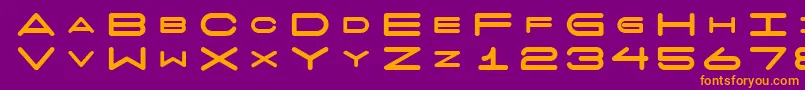 7 Days Fat Font – Orange Fonts on Purple Background