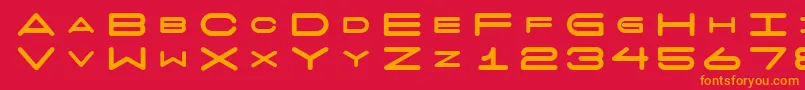 Police 7 Days Fat – polices orange sur fond rouge