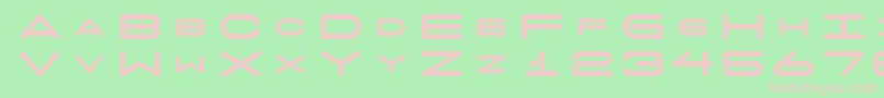 7 Days Fat-fontti – vaaleanpunaiset fontit vihreällä taustalla