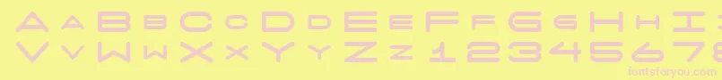 Шрифт 7 Days Fat – розовые шрифты на жёлтом фоне