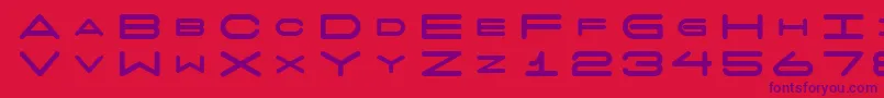 7 Days Fat Font – Purple Fonts on Red Background