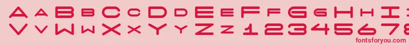 7 Days Fat Font – Red Fonts on Pink Background