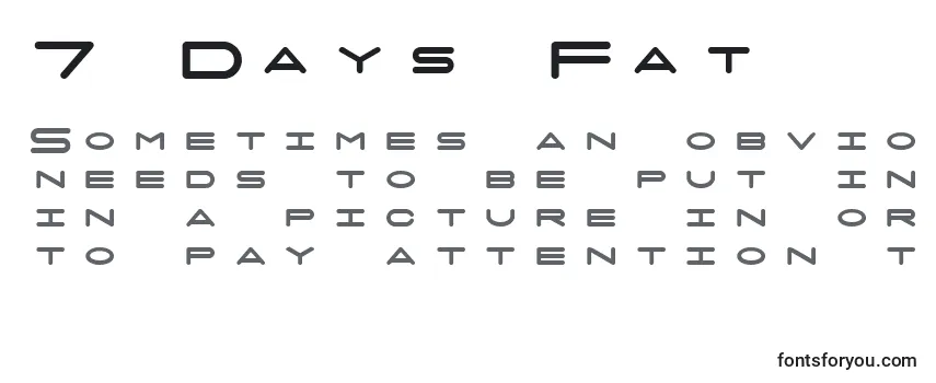 7 Days Fat Font