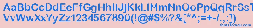 BubbleSharp Font – Blue Fonts on Pink Background