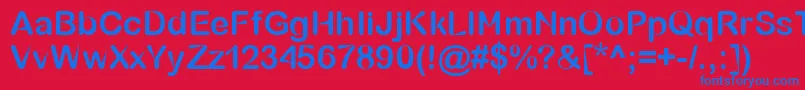 BubbleSharp Font – Blue Fonts on Red Background
