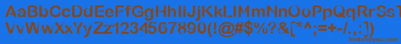 BubbleSharp Font – Brown Fonts on Blue Background