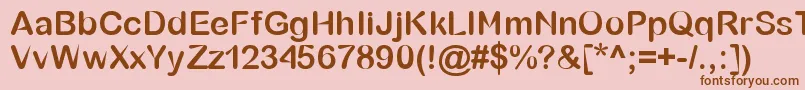 BubbleSharp Font – Brown Fonts on Pink Background