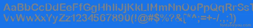 BubbleSharp Font – Gray Fonts on Blue Background