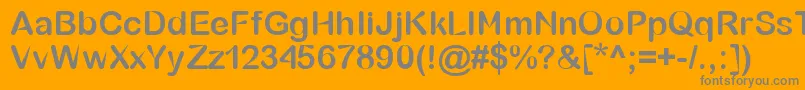 BubbleSharp Font – Gray Fonts on Orange Background