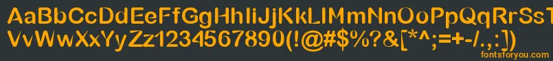 BubbleSharp Font – Orange Fonts on Black Background